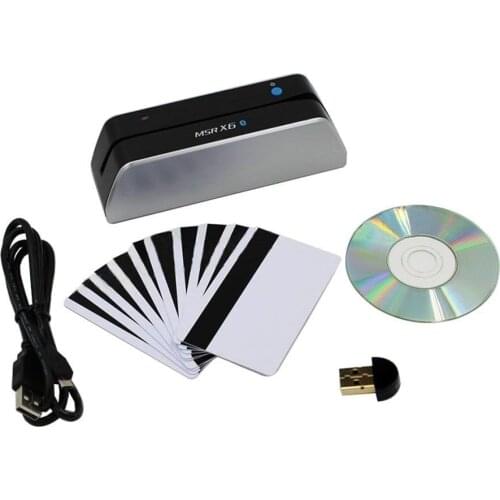 MSR X6bt Bluetooth compatible USB magnetic card reader writer MSRX6BT compatible with MSR605X MSRX6