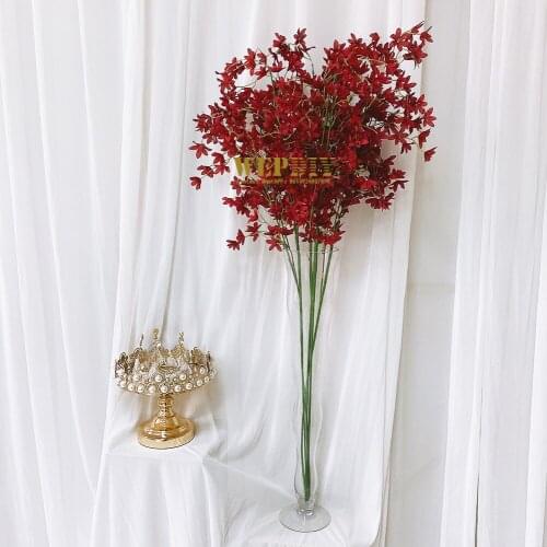 Xiangxuelan Oncidium Wedding Hall Decoration Flower Arrangement Decoration Ceiling Road Leading Green Plant Silk Cloth Wedding