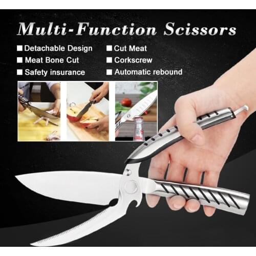 XITUO Razor Sharp Kitchen Food Scissors Stainless Steel Poultry Vegetable Chicken Bone Scissors Kitchen Shears Chef Cooking Tool