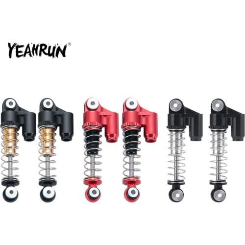 YEAHRUN Black Metal Alloy Aluminum Shock Absorber Damper Set for Axial SCX24 90081 1/24 RC Crawler Car Upgrade Parts Accessories