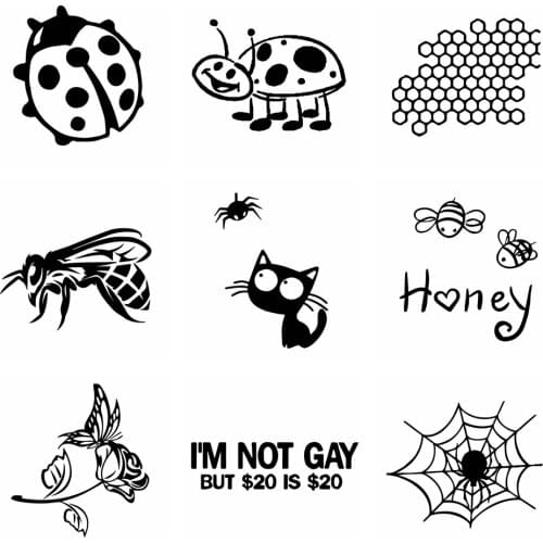 Funny car sticker Insect Car Stickers And Decals Animals Wrap Vinyl For Car Windows Body Car-styling car accessories decoration