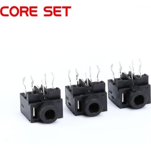 10PCS/Lot 3.5mm Female Audio Connector 5 Pin SMT SMD Stereo Headphone Jack 0357-5P