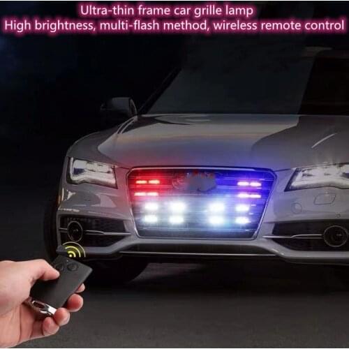 16pcs Vehicle Car Front Deck Grille LED Strobe Flash Light Police Emergency Hazard Warning Strobe lamp Daytime running lights