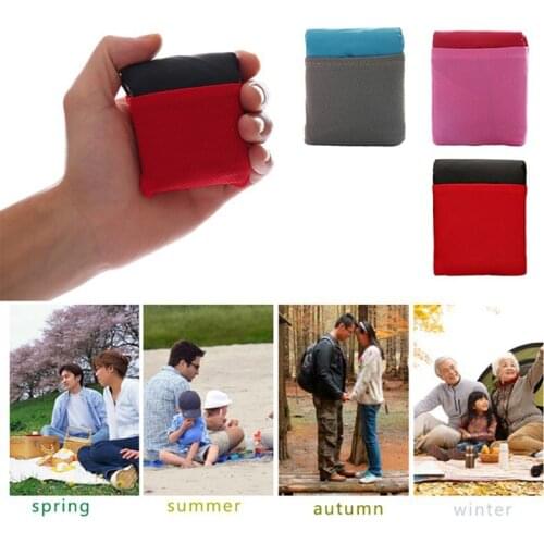 2021 Mini Pocket Camping Waterproof Outdoor Activities Picnic Camping Hiking Beach Folding Beach Mat Ultralight Picnic Rug Lawn