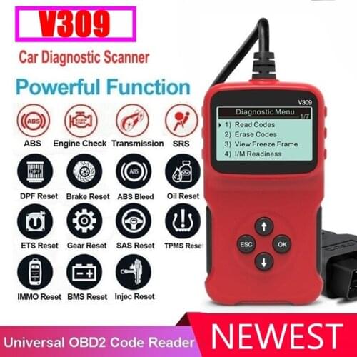2021 New Upgrade V309 OBD2 OBDII Auto Car Diagnostic Scanner Car Code Reader Diagnostic Repair Tool Vehicle Diagnostic Scanner