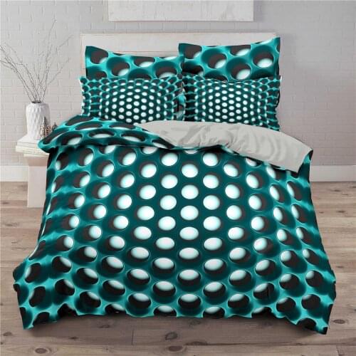 3D Dense Hole Pattern 2/3Pcs Duvet Cover Set 3D Quilt Cover with Pillow Case 3D Bedding Sets Queen King Full Double