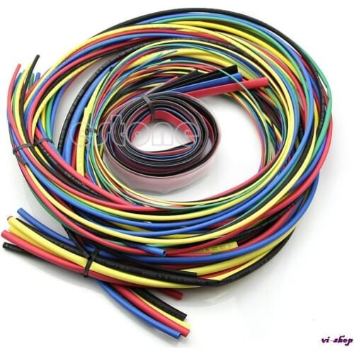 55M/Set Heat Shrink Tubing 11 sizes 6 Colours Tube Sleeving Pack