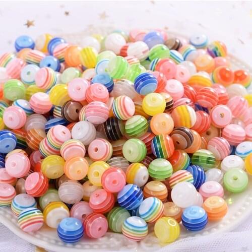 6/8/10mm Resin Beads Transparent Screw Thread Loose Beads for Handmade Bead Making Jewelry Diy Bracelet Necklace Accessories