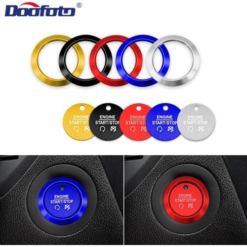 Car Start Stop Engine Switch Button Cover Case Ring Stickers Interior accessories For Ford focus mk2 mk3 mk4 fiesta mk5 mondeo