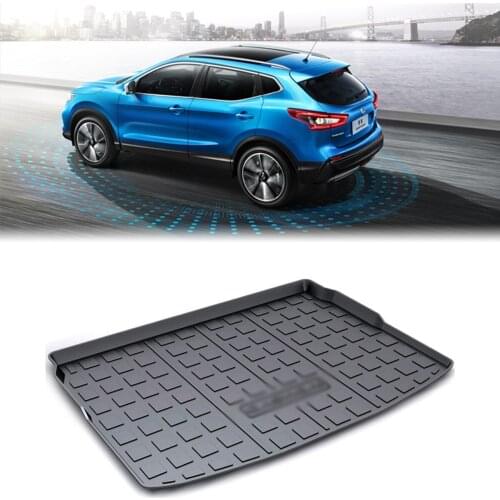 Black Rear Trunk Cargo Liner Mat Cover Floor Carpet Tray Boot For Nissan Qashqai Dualis J11 2006-2015 2016-2021 Car Styling
