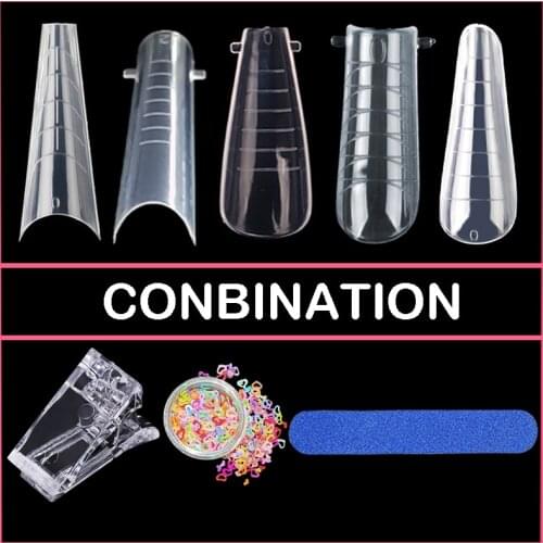 Quick Building Molds 12 Different Sizes Of Nail Tips Nail Dual Forms Poly Extension Gel Mold For Nails Extend Form Tool