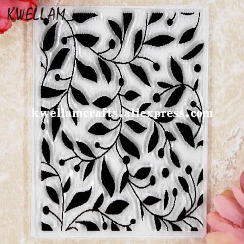 Leaves Background Scrapbook DIY photo cards rubber stamp clear stamp transparent stamp 7x10cm KW8050404