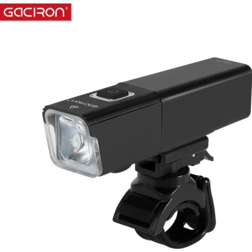 GACIRON 800 Lumen Bike Headlight Rechargeable MTB Road Bicycle Light Waterproof LED Flashlight 6 Modes Cycling Lamp Equipment