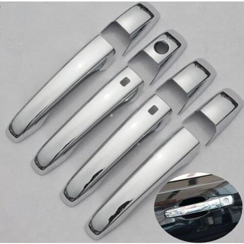 FUNDUOO For Dodge Grand Caravan / Avenger 2008 - 2014 New Chrome Car Door Handle Cover Trim With SMART Keyhole