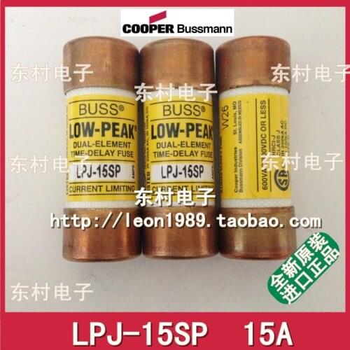 US imports BUSSMANN LOW-PEAK fuse fuse LPJ-15SP 15A 600V