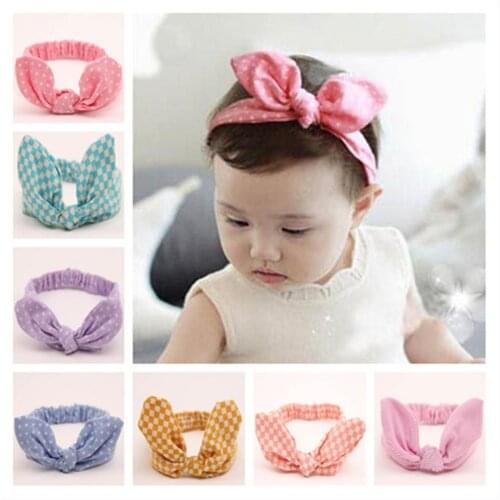Ins Cute Rabbit Ear Baby Headband For Girls Flower Baby Bows Turban Headband Hair Accessories Newborn Infant Girl Headband