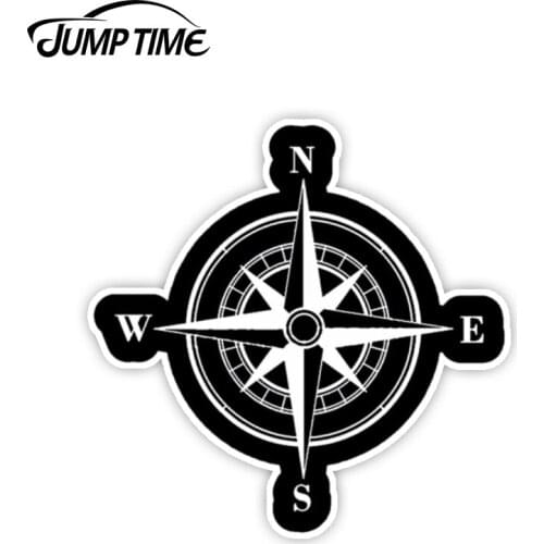 JumpTime 13cm x 13cm Rose Compass Sticker Decal Off Road Sailing Boating Mud 4x4 JDM Drifting Racing Windows Car Accessories