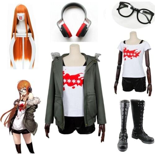Anim Persona 5 Cosplay Costume Sakura Futaba Role Play Uniforms Outfits Halloween Full Set Performance Costumes for Men Women