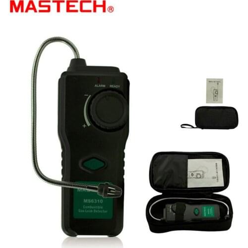 MASTECH MS6310 Portable Combustible Gas Leak Detector Natural Gas Propane Gas Analyzer 50ppm With Sound Light Alarm