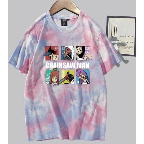 Fashion Chainsaw Man Anime Tshirt Men Women Casual T-shirt Manga Graphic Tees Ulzzang Unisex Tops Loose