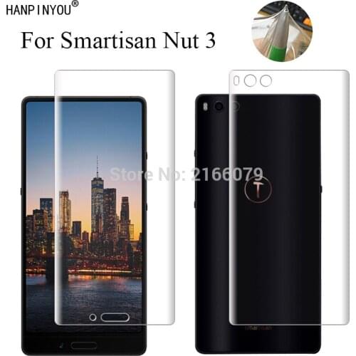 For Smartisan Nut 3 Nut3 U3 2018 5.99" Soft TPU Front Back Full Cover Screen Protector Transparent Protective Film + Clean Tools
