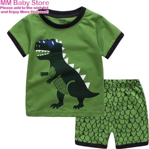 New Summer Infant Newborn Baby Boy Clothes Children Clothing Set For Boys Kids T-Shirt Shorts 2PCS Outfits Cotton Casual Clothes