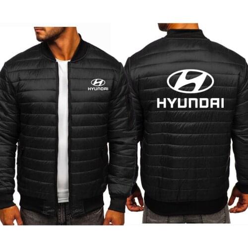New Winter fleece Mens pullover Hyundai Motor Car Logo Print casual Zip Jacket harajuku Casual Coat Jacket