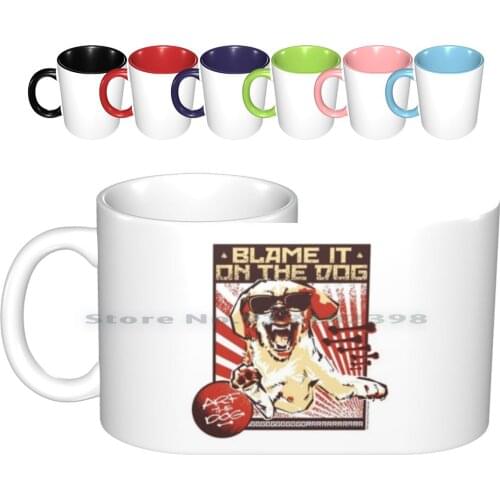 Blame It On The Dog , Band Graphic Ceramic Mugs Coffee Cups Milk Tea Mug Blame It On The Dog Band Arf The Dog Dog Sunglasses