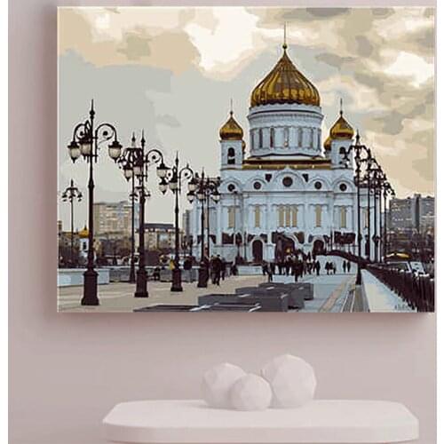 Outskirt Foto Olieverfschilderij Van Nummers Set Gift Paint by Number CanvasGift Home Decor Modern Wall Art picture 40X50Cm