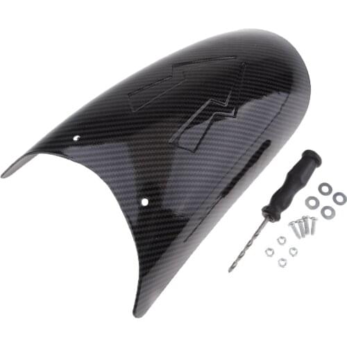 Front Fender Mud Flap Extension Splash Guard Extender Protector for Motorcycle Universal - Carbon Fiber - Type 3
