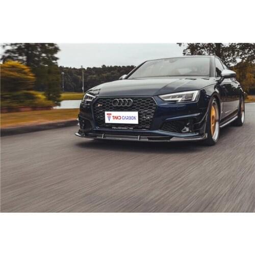 Suitable for S4 Audi Modified Fiber Front Wind Knife Rear Lip Leaf Plate Machine Cover Side Skirt Dry Carbon