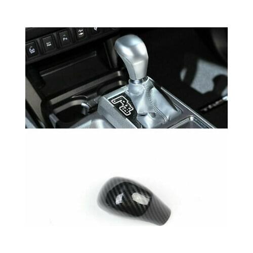 Carbon Fiber Look Car Gear Shift Knob Cover Trim For Toyota Tacoma N300 16-19