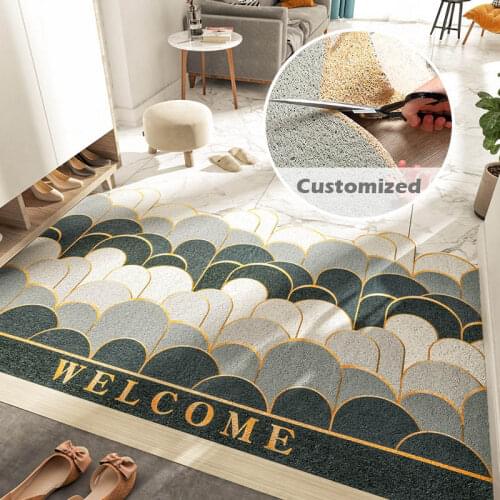 Durable Door Mat Heavy Duty Rubber Carpet Welcome Mats Indoor Outdoor Non-Slip Easy Clean Low-Profile Rug Mats for Entry, Patio