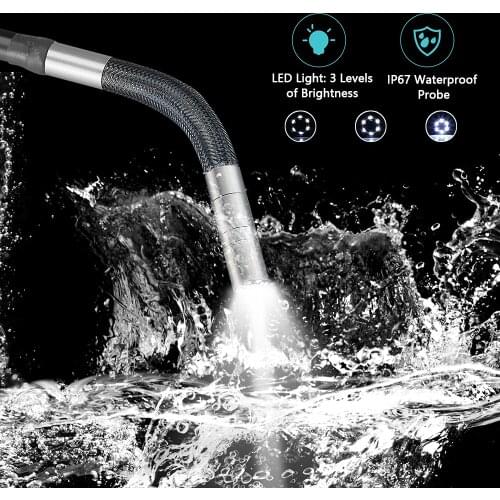 Industrial Endoscope with 1080P 4.5-inch LCD Screen 8.5mm Borescope Inspection Camera Photo Taking & Video Recording Endoscopes