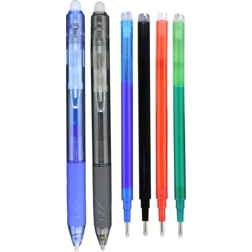4pcs/Lot Press Erasable Gel Pen Set Office School Student Writing Stationery Black/Blue/Red/Green Magic Ink Bullet Erasable Pen