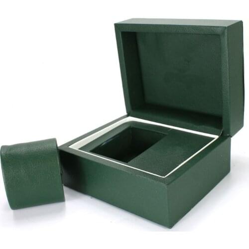 1 Piece of High Quality Luxury Brand Green Leather Watch Box Pu Watch Box Jewelry Box Watch Packaging Box Watch Storage Case
