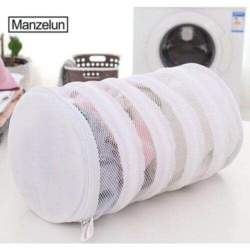 Foldable Mesh Laundry Bag Clothing Hanging Dry Sneaker Protect Wash Machine Shoes Bra Lingerie Underwear Washing Bag