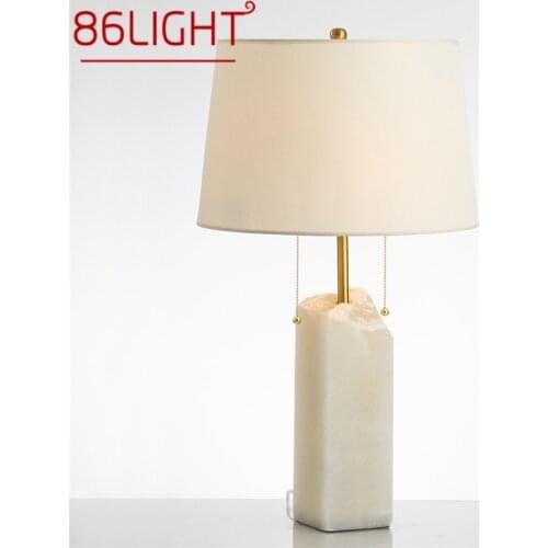 86LIGHT Modern Luxury Table Lamp Design White Marble E27 Desk Light Home LED Decorative For Foyer Living Room Office Bedroom
