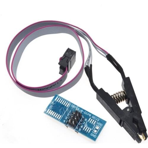 SOIC8 SOP8 Test Clip for in-circuit programming For EEPROM 93CXX/25CXX/24CXX on USB Programmer TL866 EZP2010 RT809H CH341