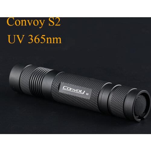 Convoy S2 LG UV 365nm Flashlight EDC Torch UV Mini Light Linterna LED Lanterna Ultraviolet Ultra Violet Light 18650 Flashlight