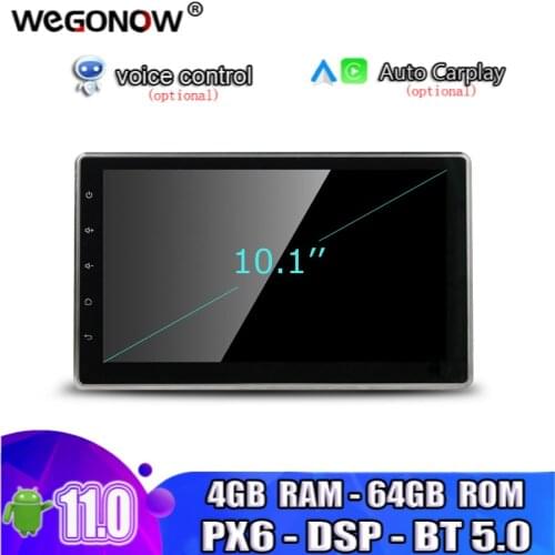 PX6 DSP 10.1" IPS TDA7851 2Din Android 10.0 For universal 4GB RAM 64GB ROM 8 Core Car DVD Player GPS navi RDS Radio wifi BT5.0