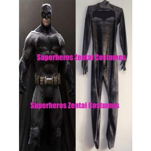 Zentai Bodysuit 3D Print DOJ The Dark Knight Bruce Wayne Cosplay Costumes Spandex Suit Custom Made