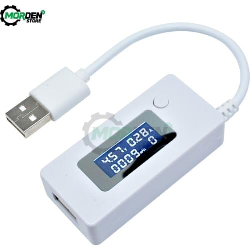 LCD USB Current Voltage Charging Tester with USB Extension Cable Mini Digital Display Mobile Power Charger Detector