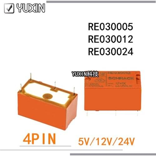 10pcs/lot New Relay RE030005 5VDC RE030012 12VDC RE030024 24VDC 6A/250VAC 5V 12V 24V 4PINS