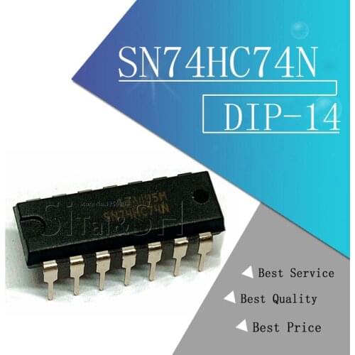 10PCS SN74HC74N DIP14 SN74HC74 DIP 74HC74 DIP-14 new and original IC