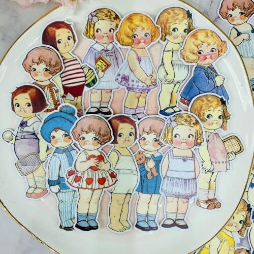 15PCS cute baby Stickers Crafts And Scrapbooking stickers book Student label Decorative sticker DIY Stationery
