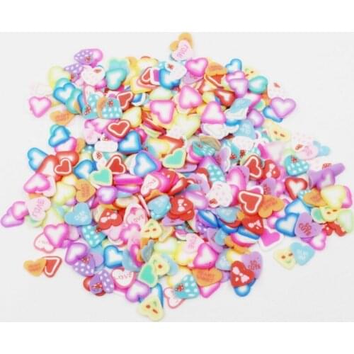 20g/lot Heart Flowers Candy Cake Polymer Clay Floating Charms for Living Memory Glass Floating Lockets Jewelry Accessori