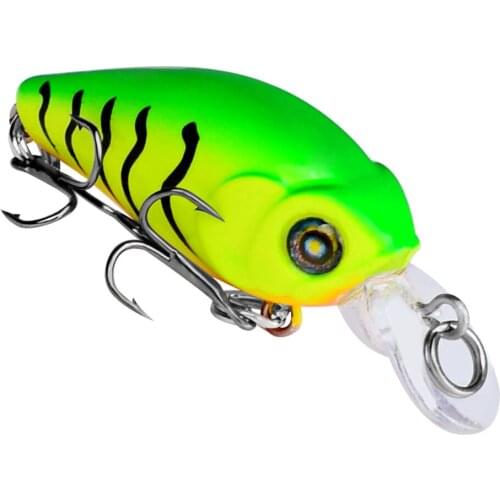 6pcs/Lot Fishing Lures 4.7cm 3.3g Mini Crankbaits 6 Colors Artificial Hard Baits Floating Fishing Tackle with Treble Hooks