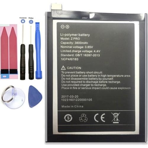 ISUNOO Battery 3800mAh For Umi Z Pro Battery UMIDIGI Z Pro With Tools