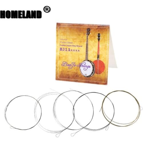 Guitar String Accessories 5pcs/set BJ11 Banjo String Stainless Steel Coated Copper Alloy Wound (.009-.020) dropshipping